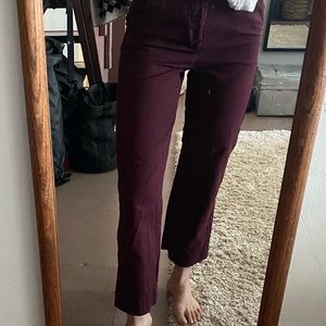 LACAUSA Uniform wide leg pant size 2  - color Jam